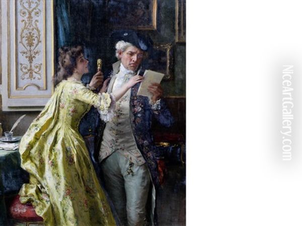 The Intercepted Letter Oil Painting by Federico Andreotti