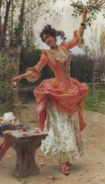 Italian Beauty Oil Painting by Federico Andreotti