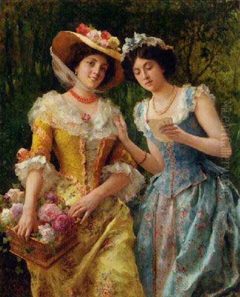 Confidences Oil Painting by Federico Andreotti