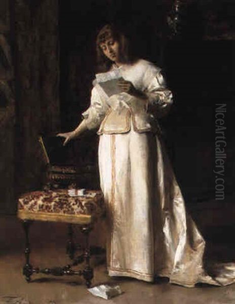 The Letter Oil Painting by Federico Andreotti