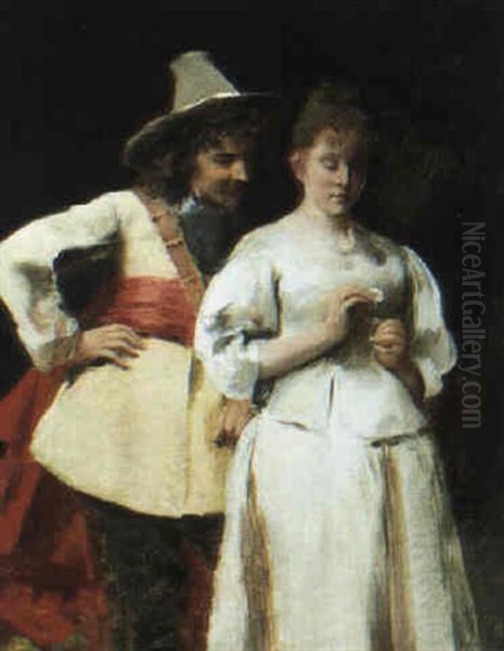 Der Flirt Oil Painting by Federico Andreotti