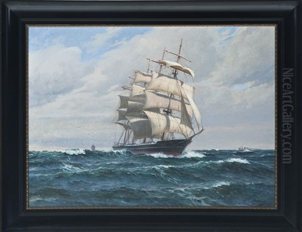 Segelfartyg Oil Painting by Jens Christian Andresen