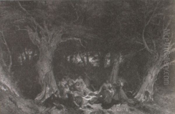 Sherwood Forest Oil Painting by George Henry Andrews