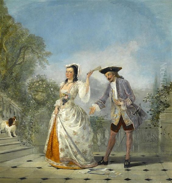 The Reluctant Courtship Oil Painting by Henry Andrews