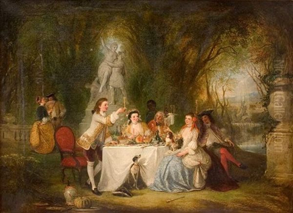 Fete Champetre (pastoral Celebration) Oil Painting by Henry Andrews