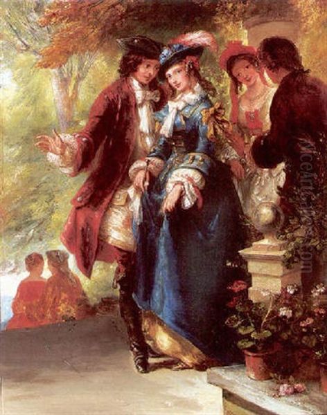 The Young Lovers Oil Painting by Henry Andrews