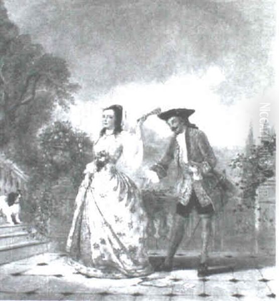 A Lover's Quarrel Oil Painting by Henry Andrews