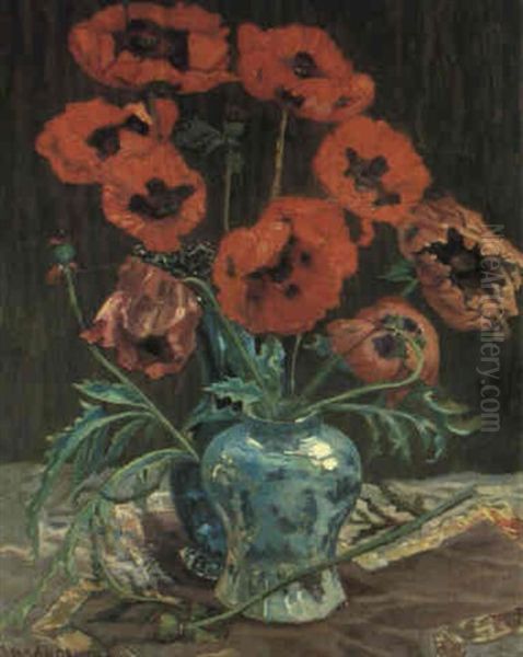 Klatschmohn Oil Painting by Martinus van Andringa