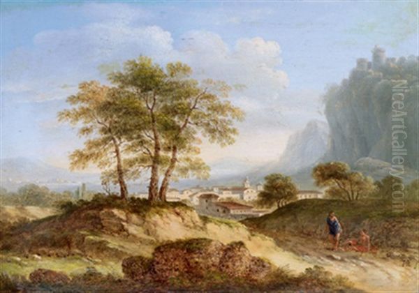 Landschaft Paesaggio Oil Painting by Paolo Anesi