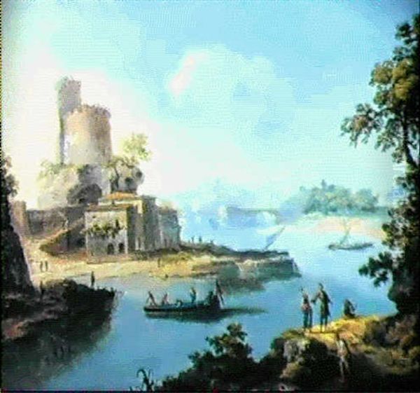 Paysages Fluviaux Oil Painting by Paolo Anesi