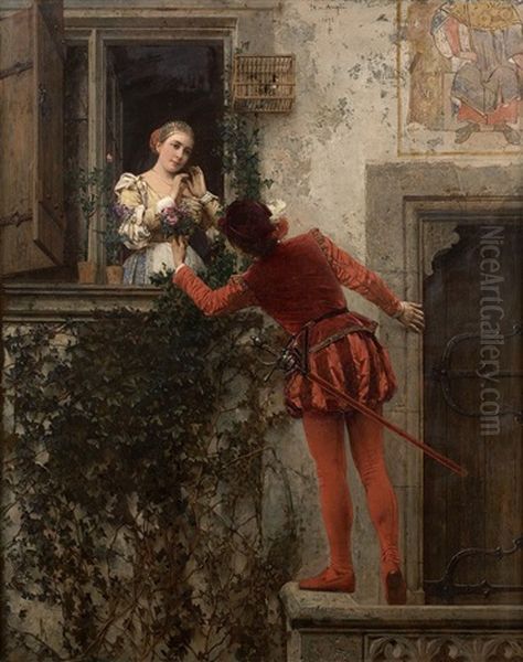 Romeo Et Juliette Oil Painting by Heinrich von Angeli