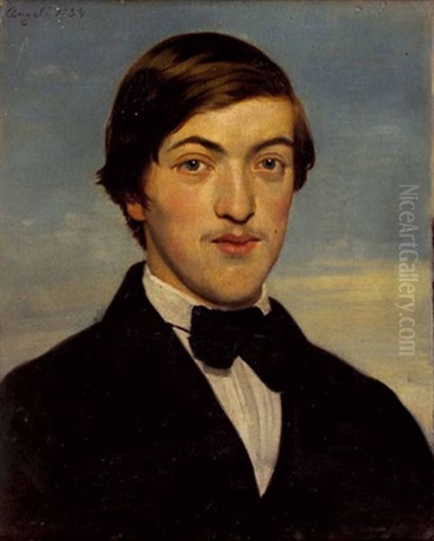 Portrait Von Dr. Ludwig August Preys Oil Painting by Heinrich von Angeli