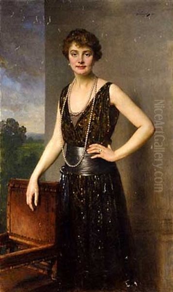 Portrait De Femme Oil Painting by Heinrich von Angeli