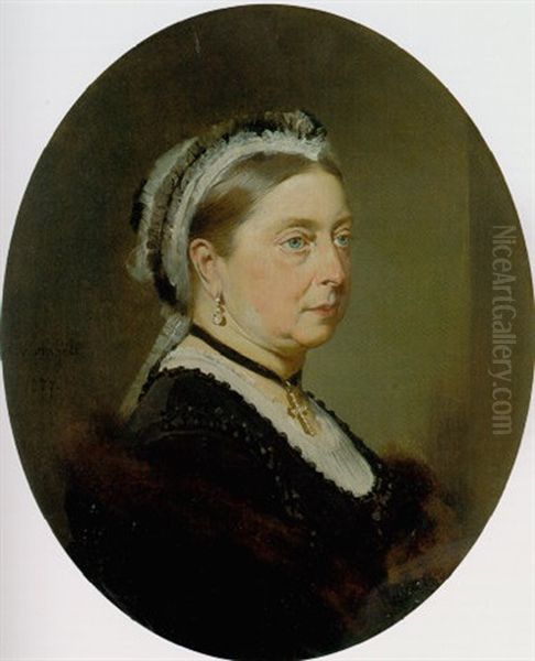 Queen Victoria Oil Painting by Heinrich von Angeli