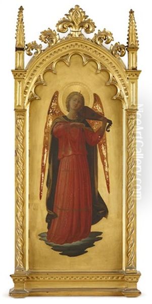 Angel Musician Oil Painting by Fra Angelico