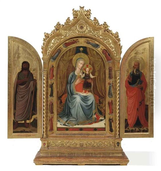 Untitled (triptych) Oil Painting by Fra Angelico