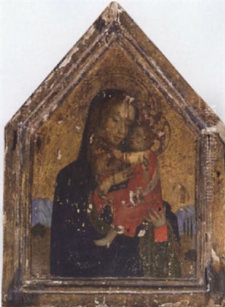 The Madonna And Child In A Landscape Oil Painting by Fra Angelico