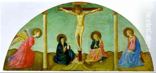 The Crucificxion And The Annunciation Oil Painting by Fra Angelico