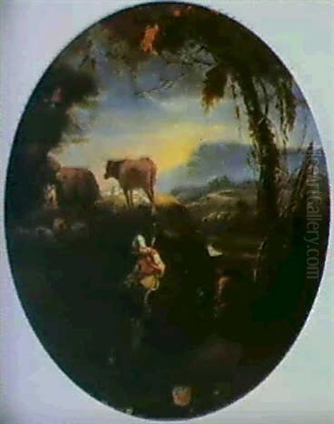 The Flight Into Egypt Oil Painting by  Angeluccio