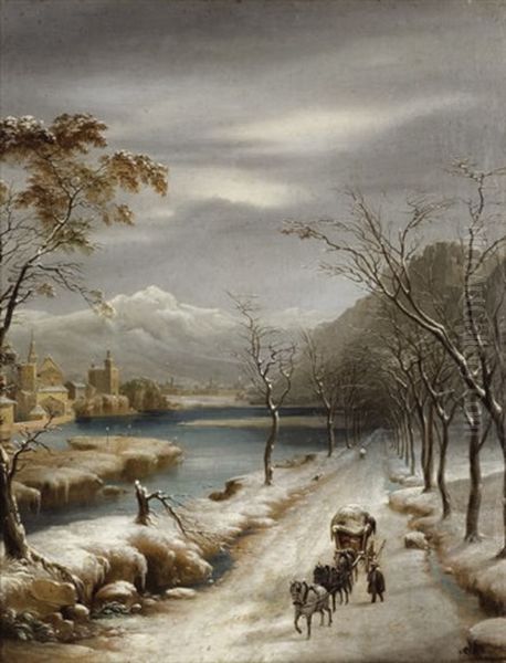 Nevicato Nel Inferno Vallese Oil Painting by Annibale Angeolini