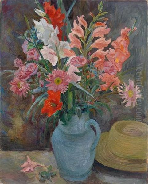 Blumenstilleben Oil Painting by Fritz Angerer