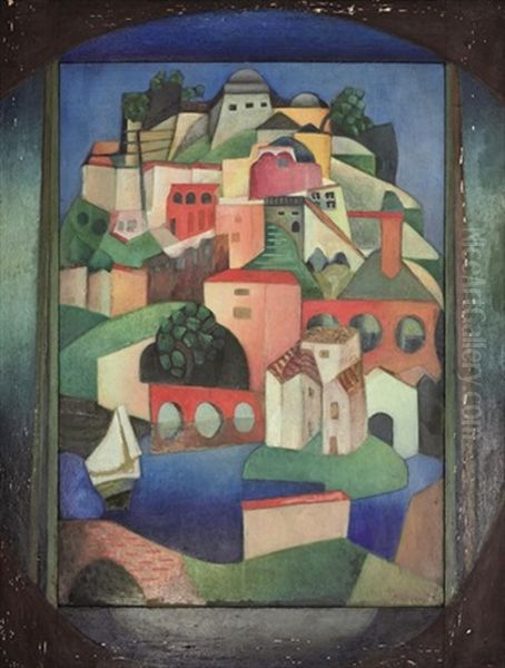 Cordes-sur-ciel Oil Painting by Francois Angiboult