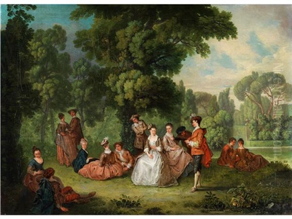 Galante Gesellschaft Im Park by Pieter Angillis