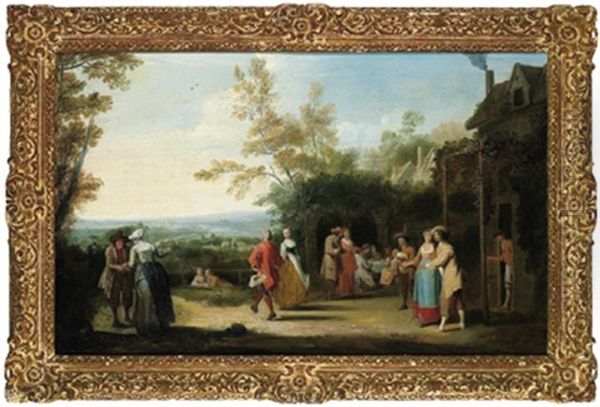 Ein Landliches Gartenfest Oil Painting by Pieter Angillis