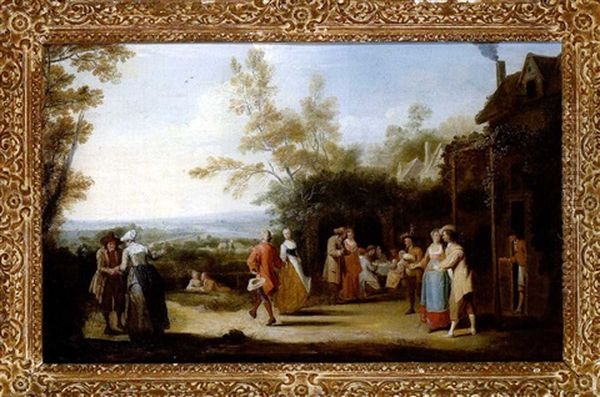 Ein Landliches Gartenfest Oil Painting by Pieter Angillis