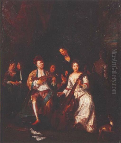 The Concert Oil Painting by Pieter Angillis