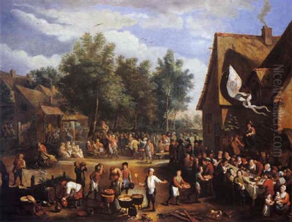 Rejouissances Villageoises Oil Painting by Pieter Angillis