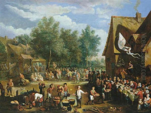 Rejouissances Villageoises Oil Painting by Pieter Angillis