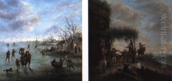 L'ete Et L'hiver Oil Painting by Pieter Angillis