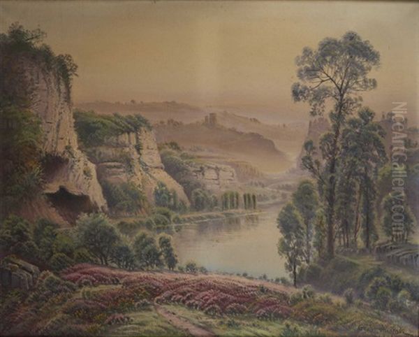 Les Causses De Grammat Oil Painting by Gaston Anglade