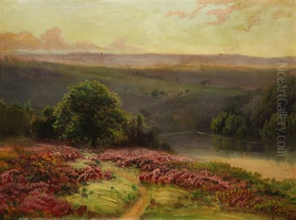 Landschaft Mit Fluss Oil Painting by Gaston Anglade