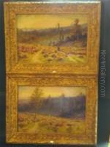 Paysages De Campagne (pair) Oil Painting by Gaston Anglade