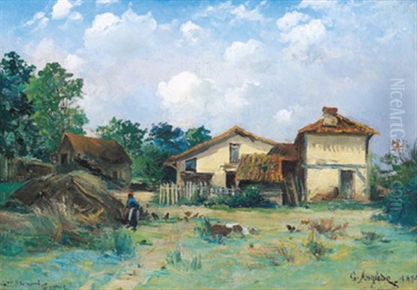 Bauernhof Oil Painting by Gaston Anglade