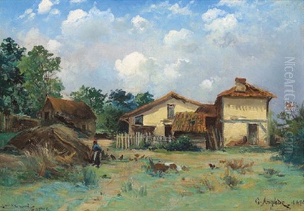 Bauernhof Oil Painting by Gaston Anglade