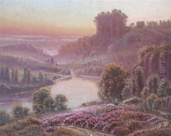 Vallee De La Correze Oil Painting by Gaston Anglade