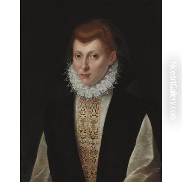 Woman In A Small Ruff Oil Painting by Sofonisba Anguissola