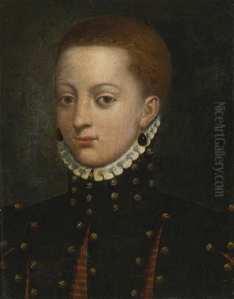 Portrait Of A Young Lady Oil Painting by Sofonisba Anguissola