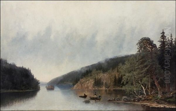 Kalastajat Oil Painting by Edouard Alexandre Alexis Ankarcrona