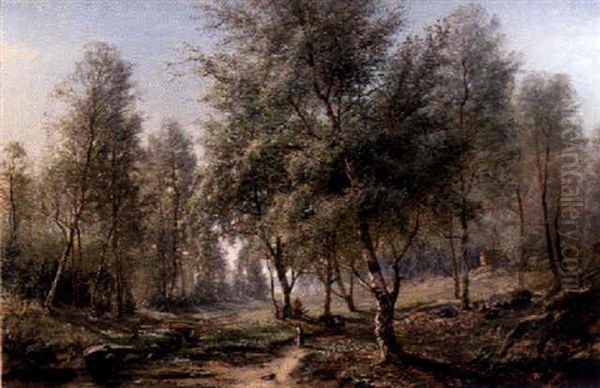 Sommarskog Oil Painting by Edouard Alexandre Alexis Ankarcrona