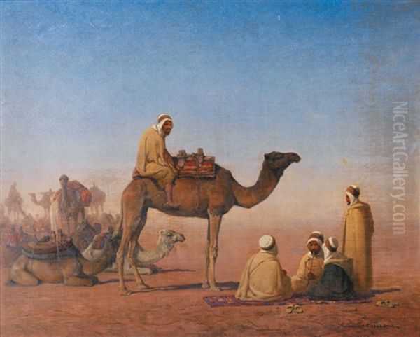 Un Campement Arabe Oil Painting by Henrik August Ankarcrona