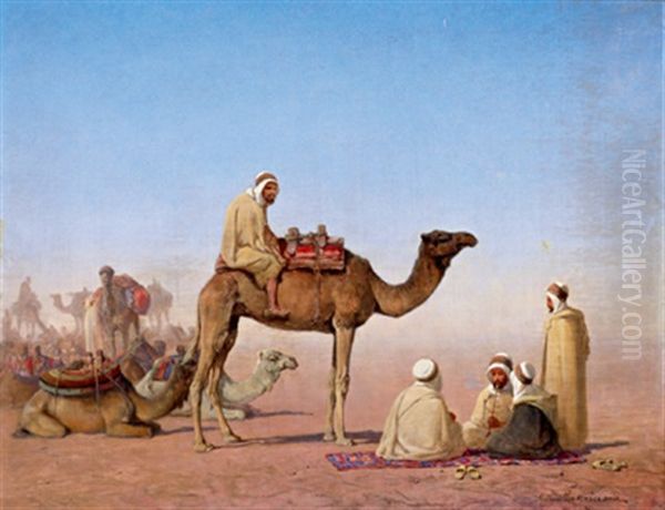 Ein Orientalisches Lager Oil Painting by Henrik August Ankarcrona