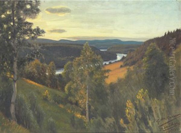 Landskap Med Alv Oil Painting by Stan Gustaf Herman Ankarcrona