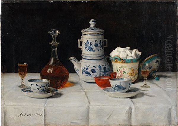 Stillleben: Kaffee by Albert Anker