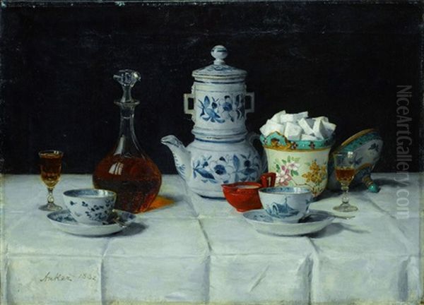 Stillleben Mit Kaffee by Albert Anker