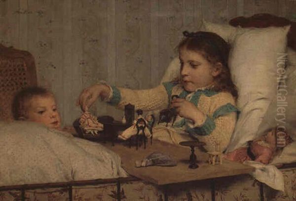 Die Kleine Genesende Oil Painting by Albert Anker