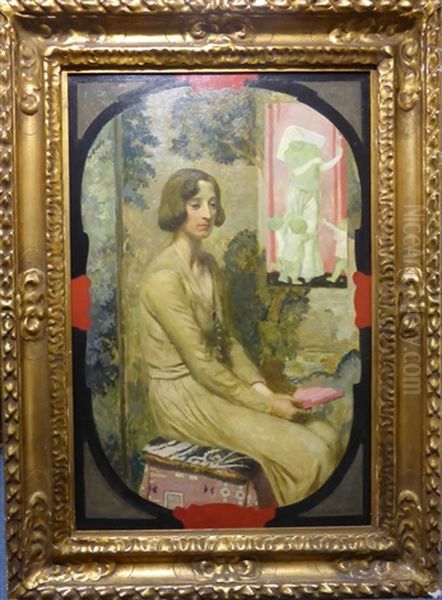 Portrait Of A Lady Seated Oil Painting by Robert Anning Bell